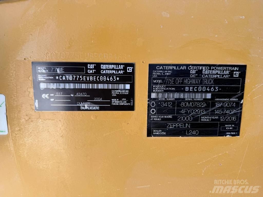 CAT 775 E Starre dumpers