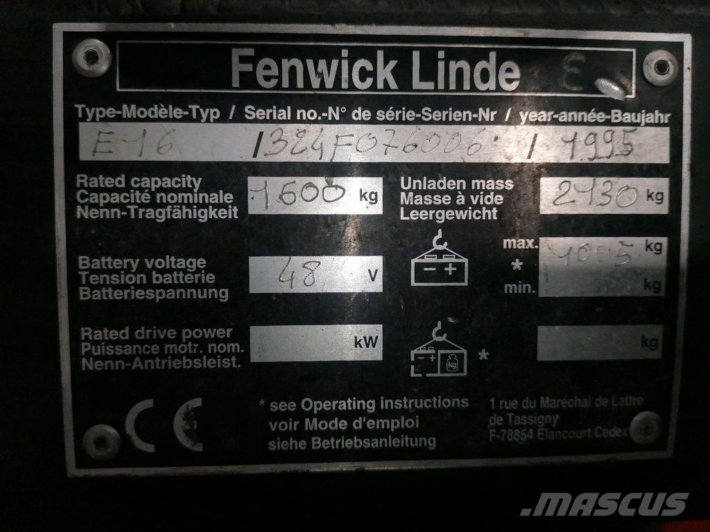 Linde E16 Elektrische heftrucks