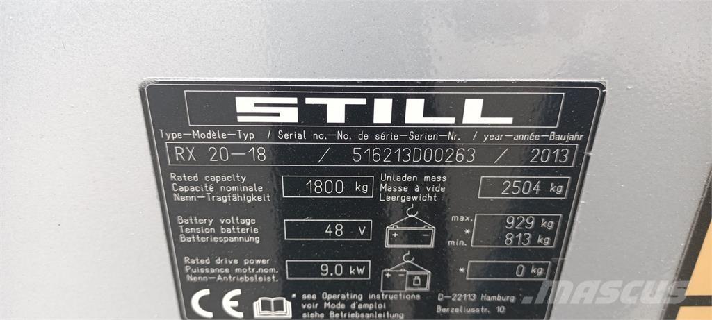 Still RX20-18 Elektrische heftrucks