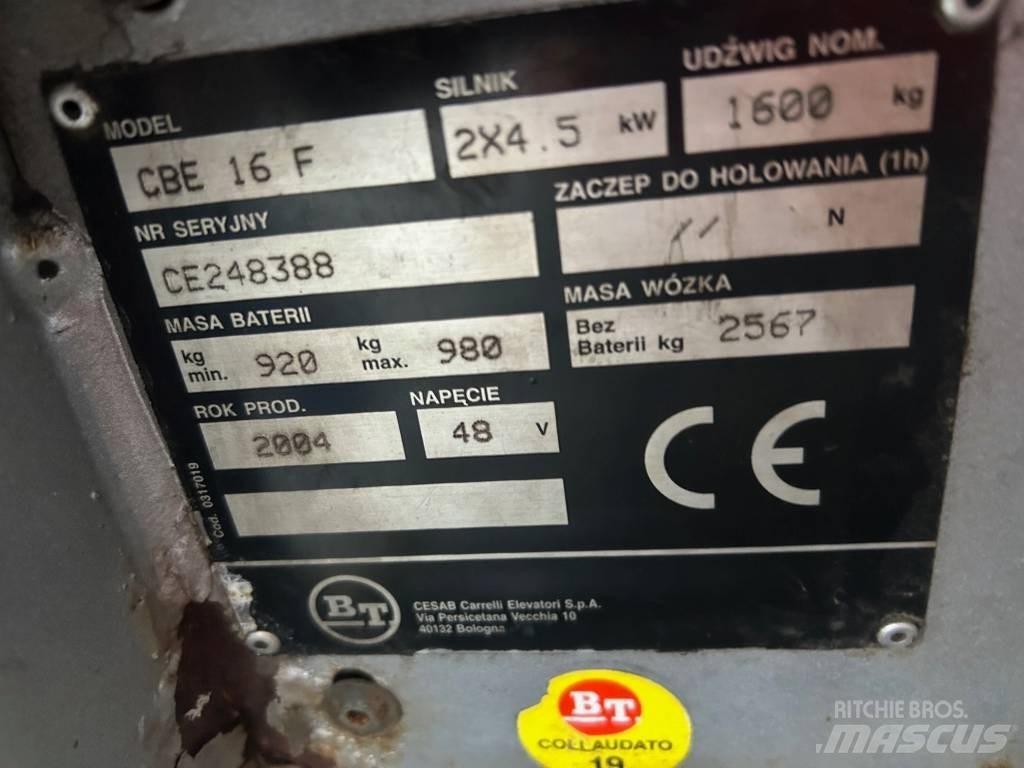 BT CBE 16 F Elektrische heftrucks