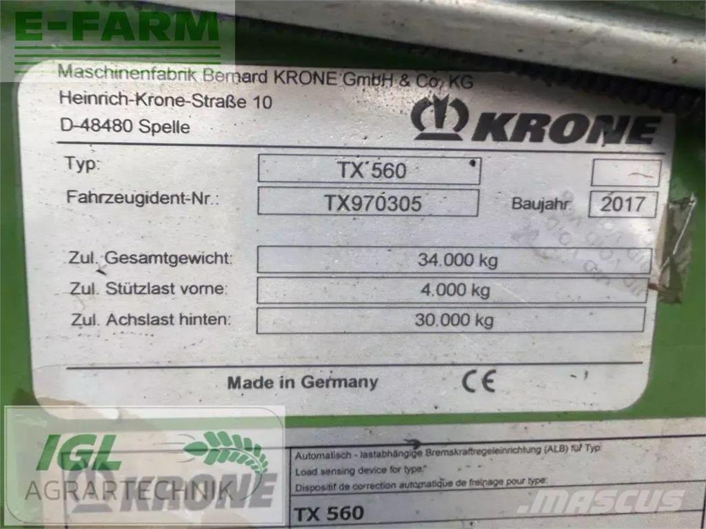 Krone tx 560 Graantransportwagen