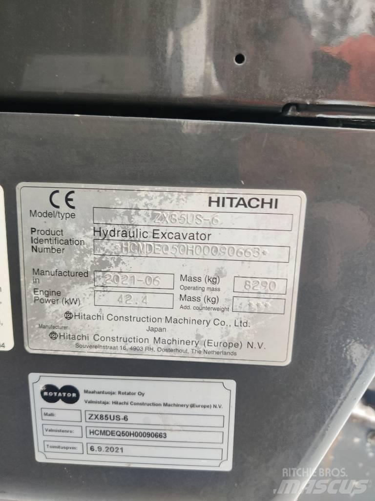Hitachi ZX85US-6 Midigraafmachines 7t - 12t