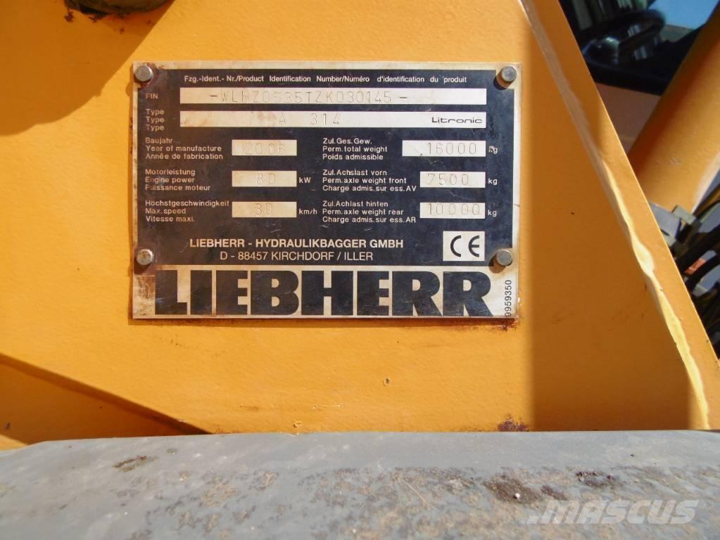 Liebherr A314 Wielgraafmachines