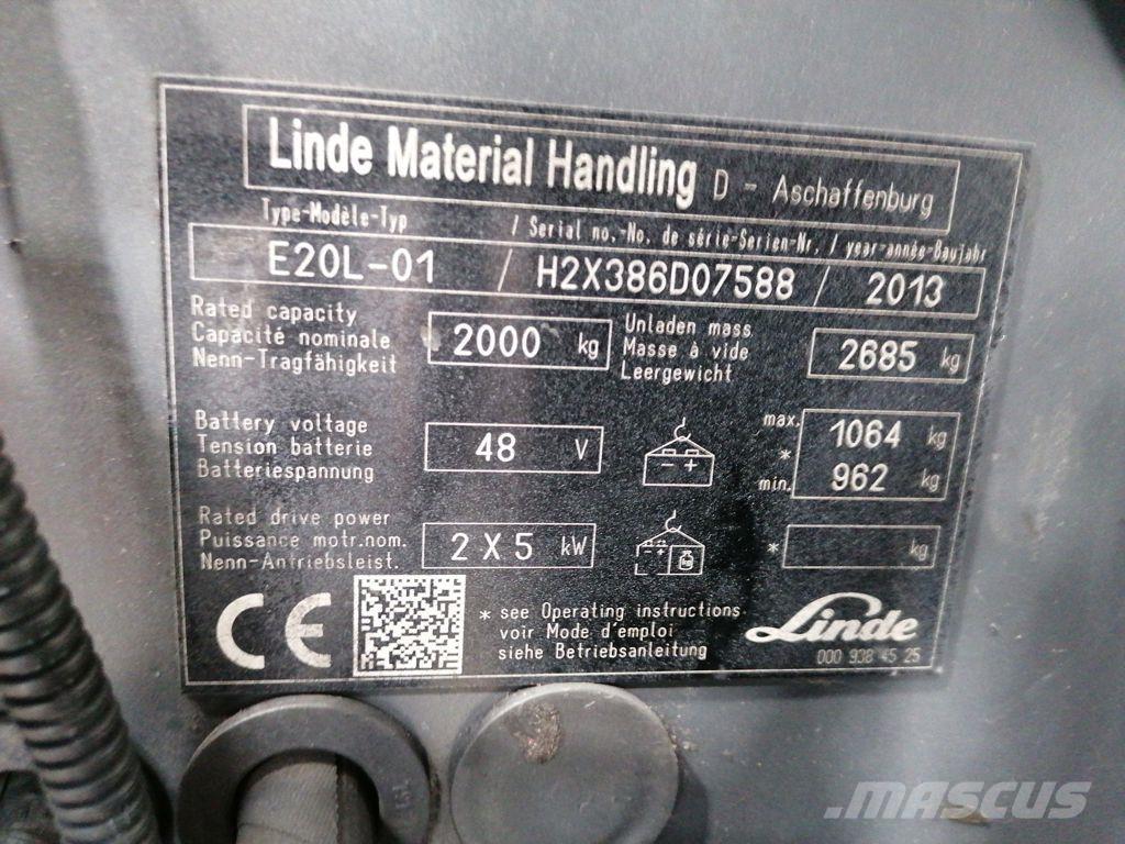 Linde E20L-01 Elektrische heftrucks