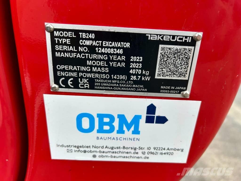 Takeuchi TB 240 Minigraafmachines < 7t