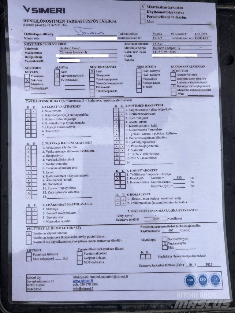 Haulotte Compact 12 Schaarhoogwerkers