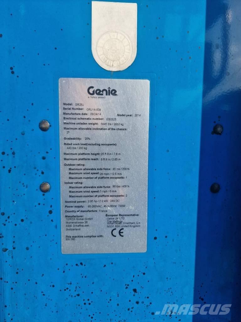 Genie GR 26 J Personenliften en invalideliften