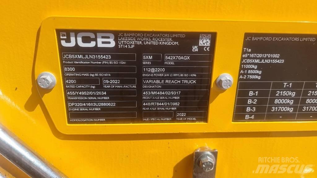 JCB 541-70 Agri Xtra Verreikers voor landbouw