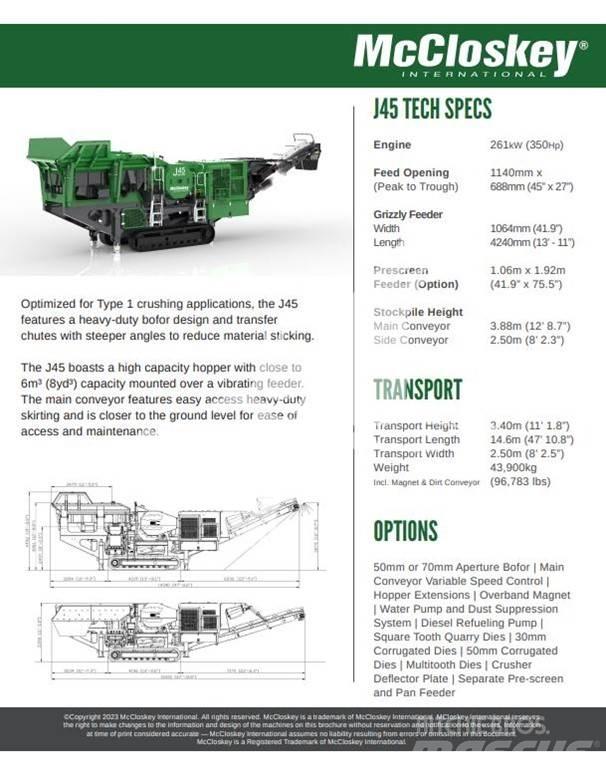 McCloskey J45 Vergruizers
