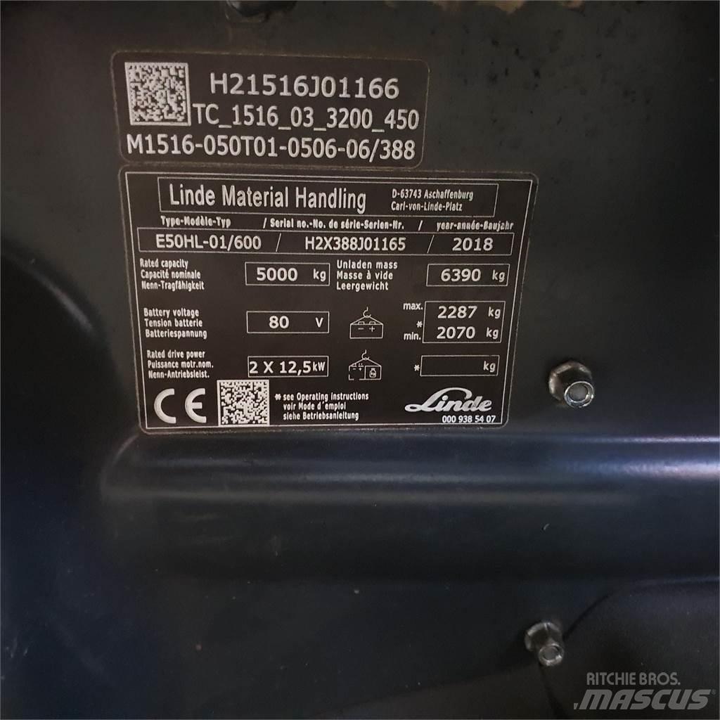 Linde E50/600HL Elektrische heftrucks