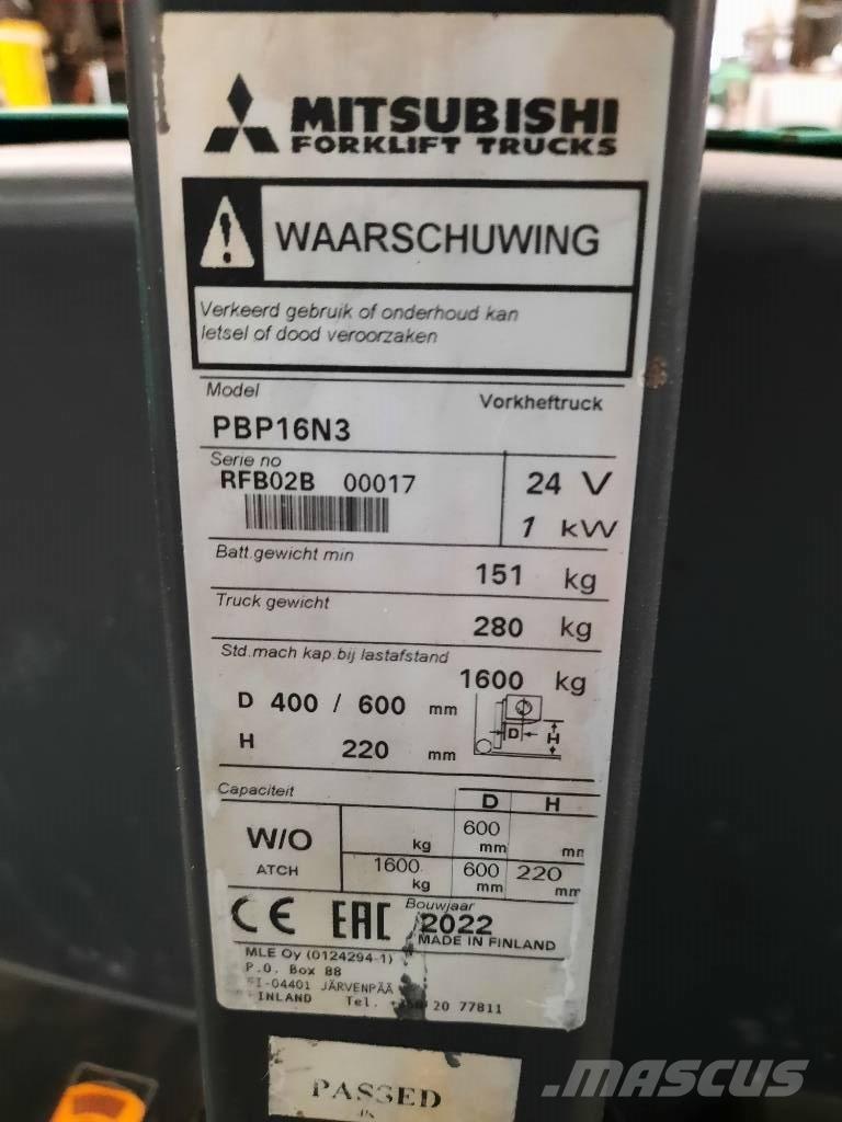 Mitsubishi PBP16N3 Electro-pallettrucks