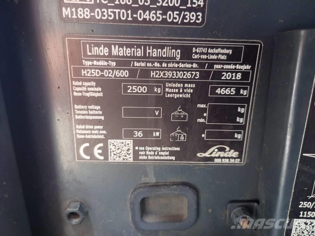 Linde H25/600D/393 Diesel heftrucks