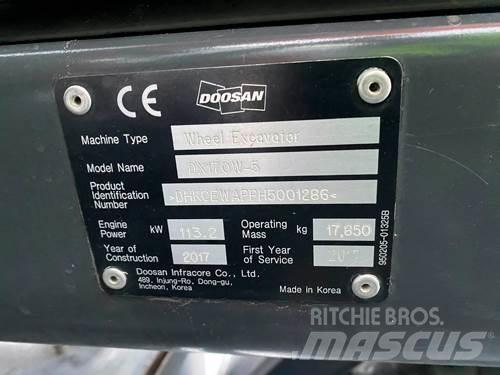 Doosan DX170W-5 Wielgraafmachines