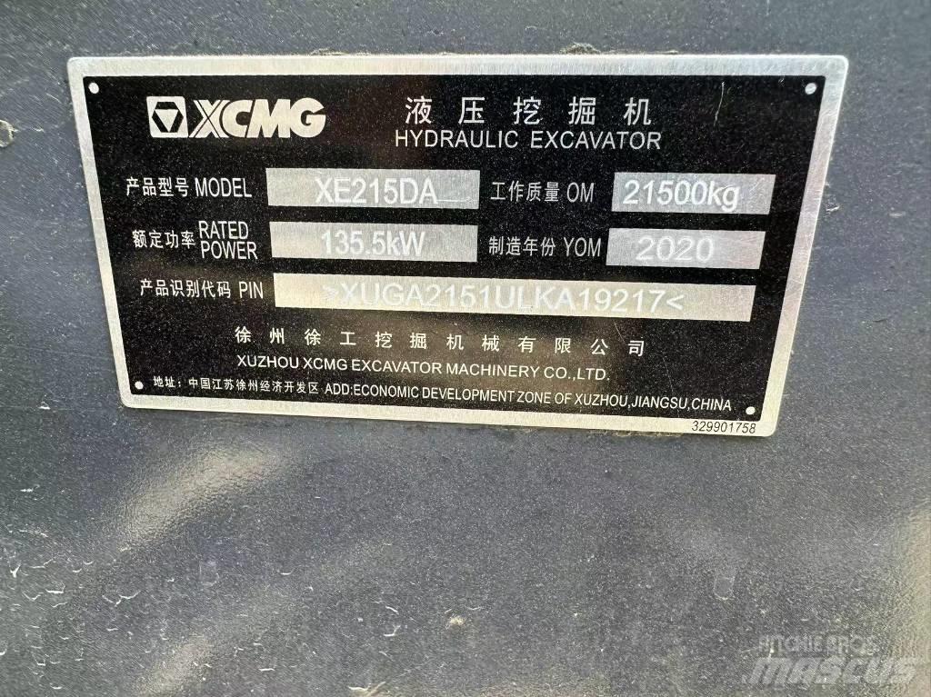 XCMG XE 215 DA Rupsgraafmachines