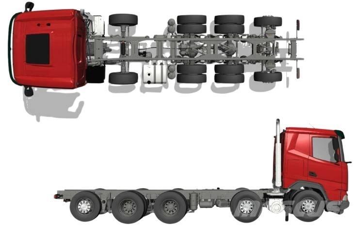 DAF XF 530 FAF 10x4 Chassis met cabine