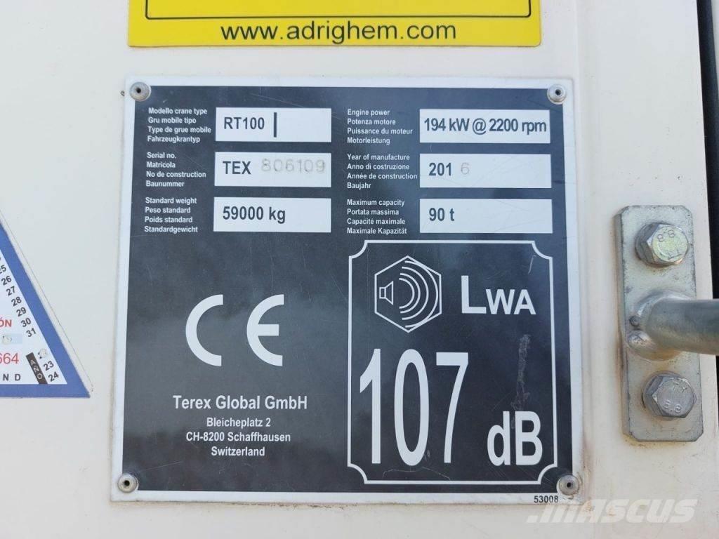Terex RT100 Ruw terrein kranen