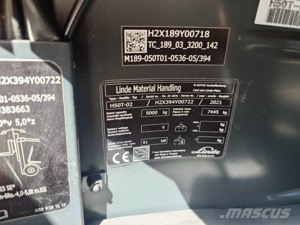 Linde H 50 T LPG heftrucks