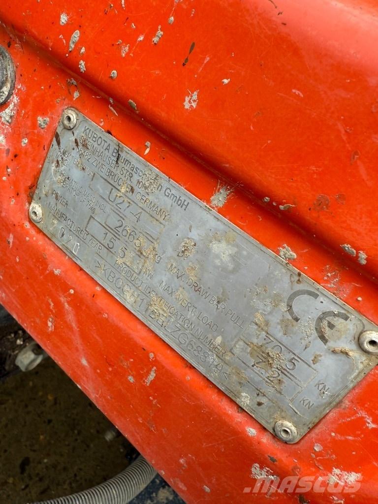 Kubota U 27-4 Minigraafmachines < 7t