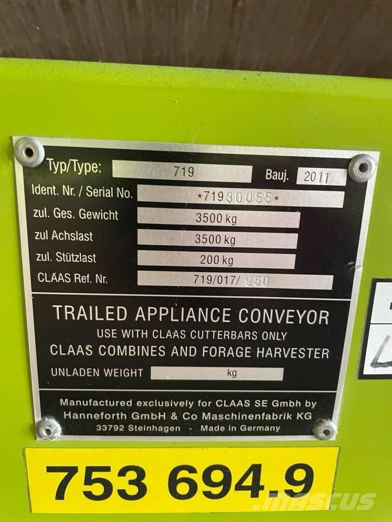 CLAAS V 750 Maaidorser aanbouwdelen