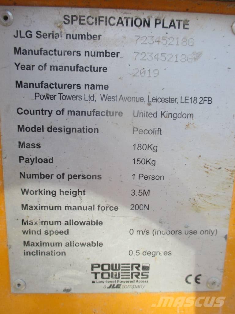 JLG Pecolift Personenliften en invalideliften