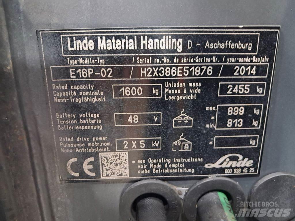 Linde E16P-02 Elektrische heftrucks