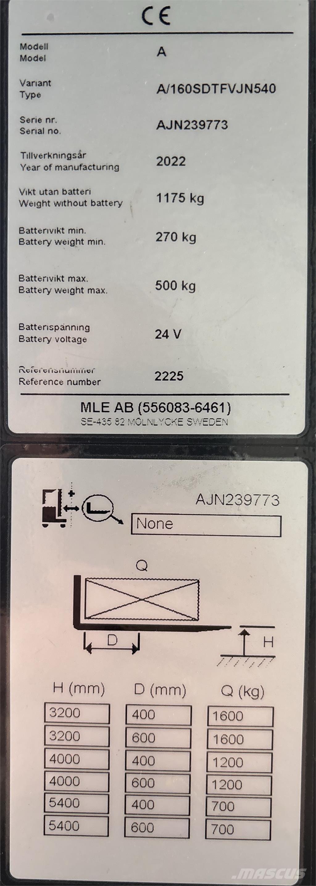 Atlet A160 Zelfrijdende stapelaars