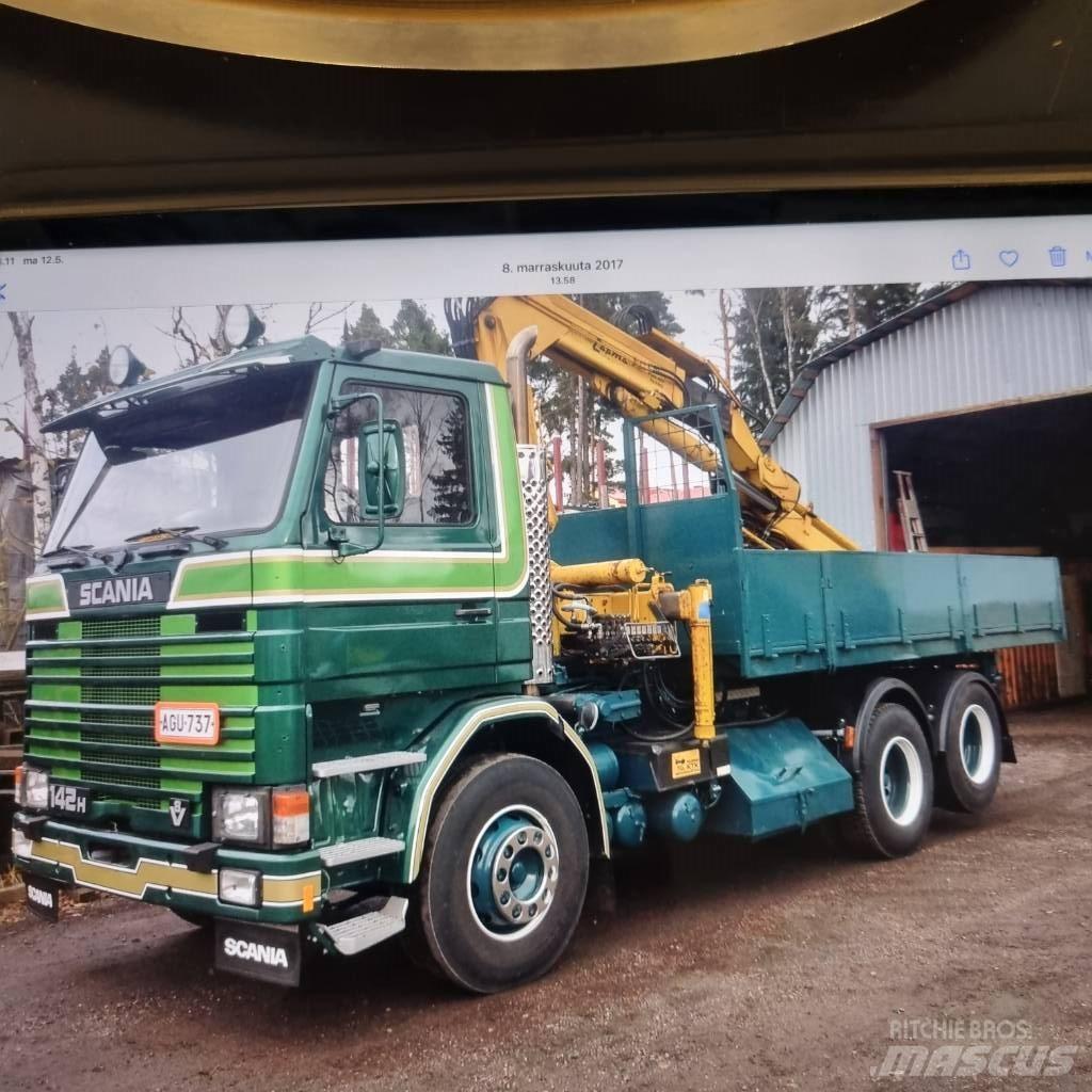 Scania R 142 HL Containertrucks met kabelsysteem