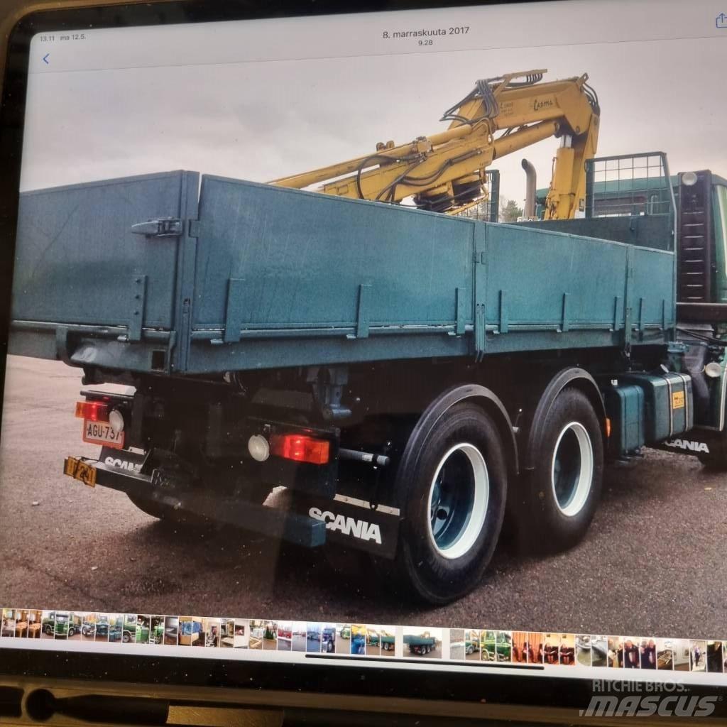 Scania R 142 HL Containertrucks met kabelsysteem