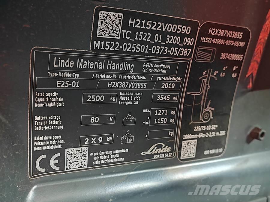 Linde E25-01 Elektrische heftrucks