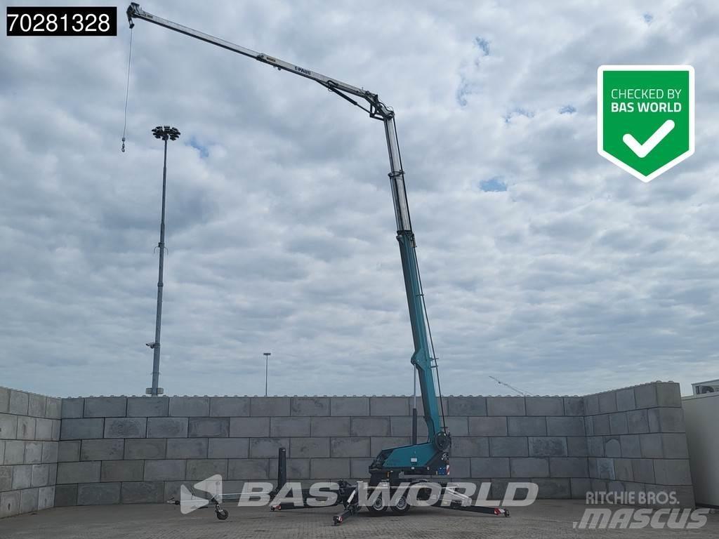 Paus PTK31 2 axles Vlakke laadvloer met kraan