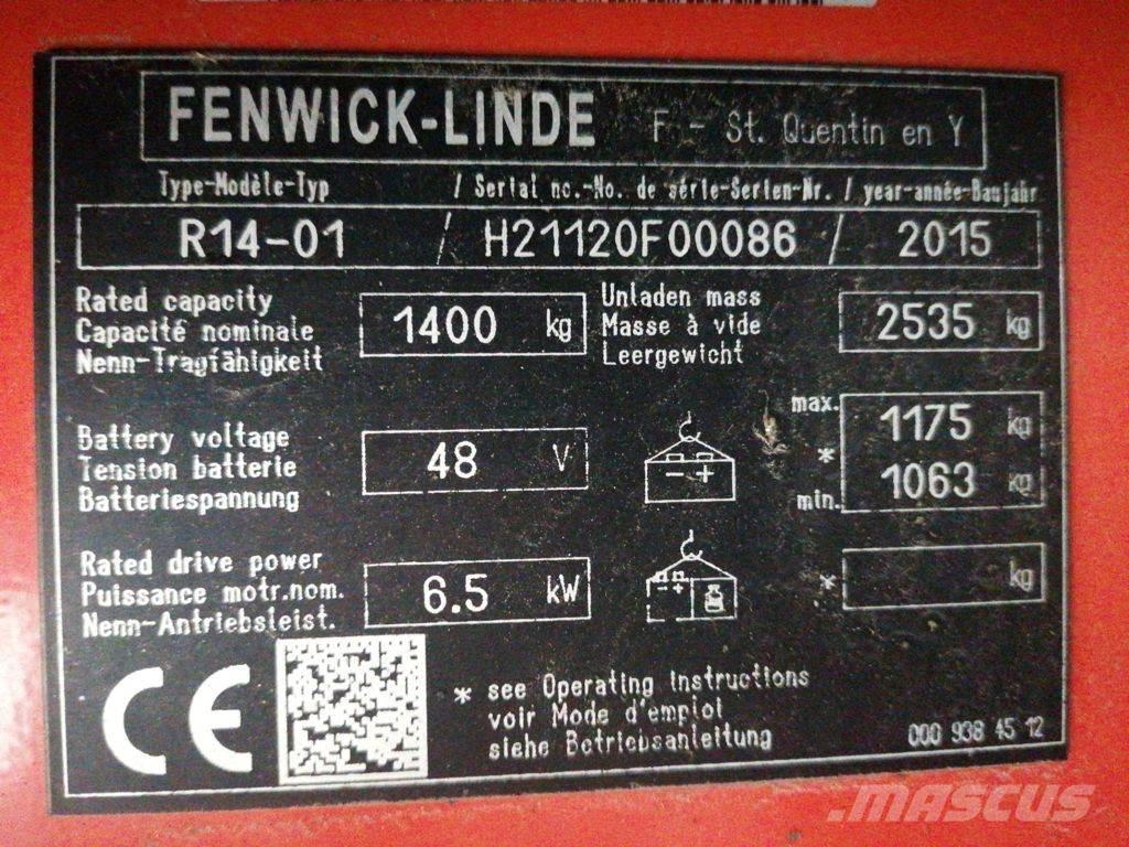 Linde R14-01 Reachtruck voor hoog niveau
