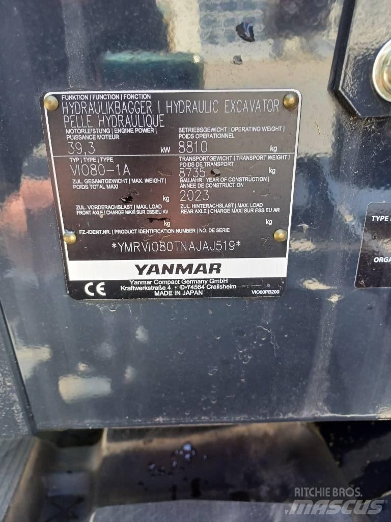 Yanmar Vio 80-2PB Minigraafmachines < 7t