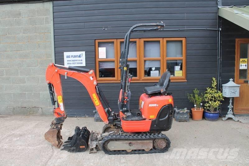 Kubota K 008-3 Minigraafmachines < 7t