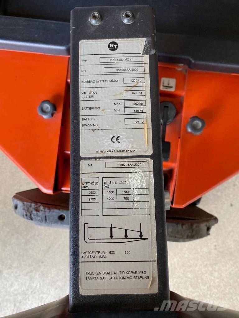 BT PPS 1200 MX / 1 Meeloop stapelaar