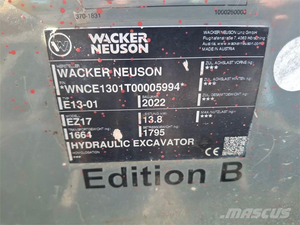 Wacker Neuson EZ17 Rupsgraafmachines