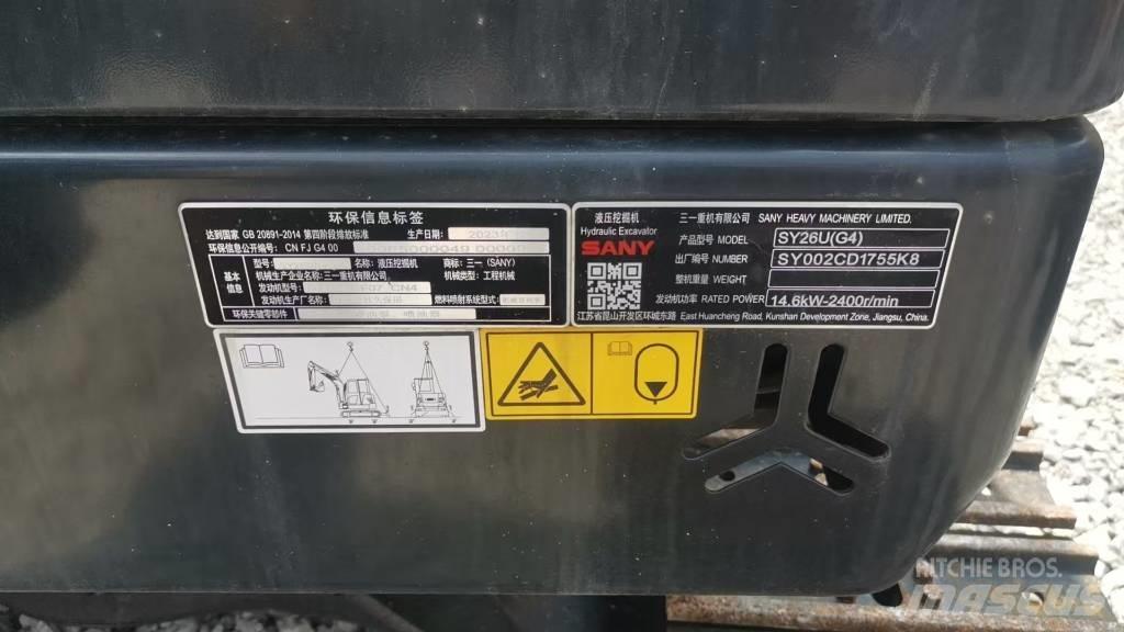 Sany SY 26 U Minigraafmachines < 7t