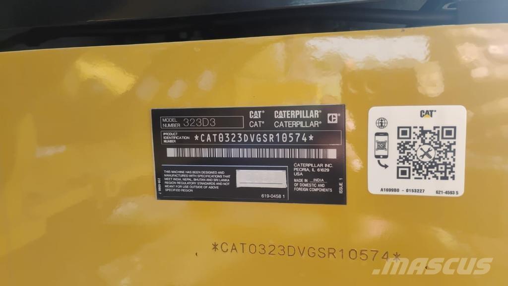 CAT 323D3 Rupsgraafmachines