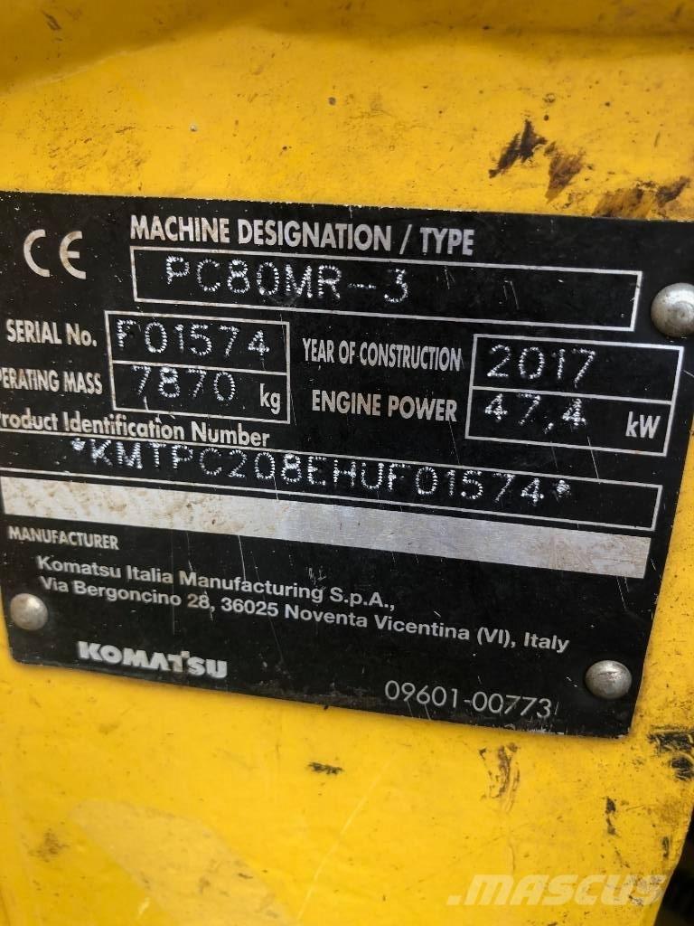 Komatsu PC80MR-3 Midigraafmachines 7t - 12t