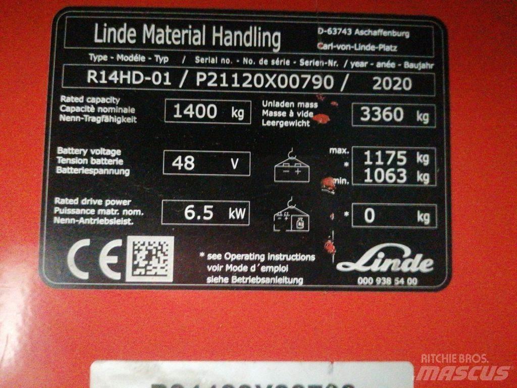 Linde R14HD-01 Reachtruck voor hoog niveau