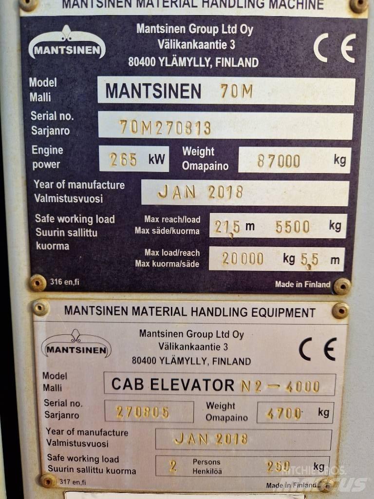 Mantsinen 70M Laden en Lossen - overige