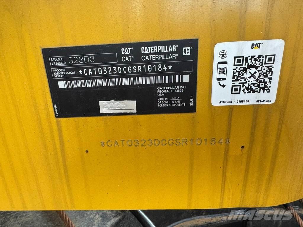 CAT 323D3 Rupsgraafmachines