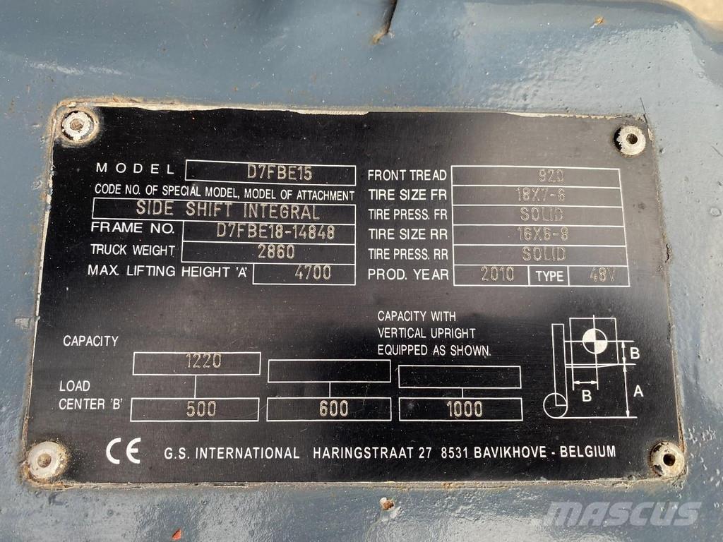 Toyota 7FBEF15 Elektrische heftrucks