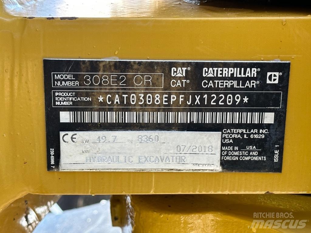 CAT 308 E2 CR Midigraafmachines 7t - 12t