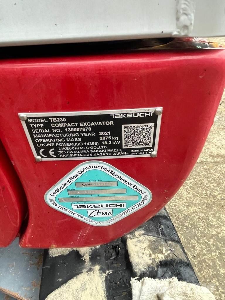 Takeuchi TB230 V3 Minigraafmachines < 7t