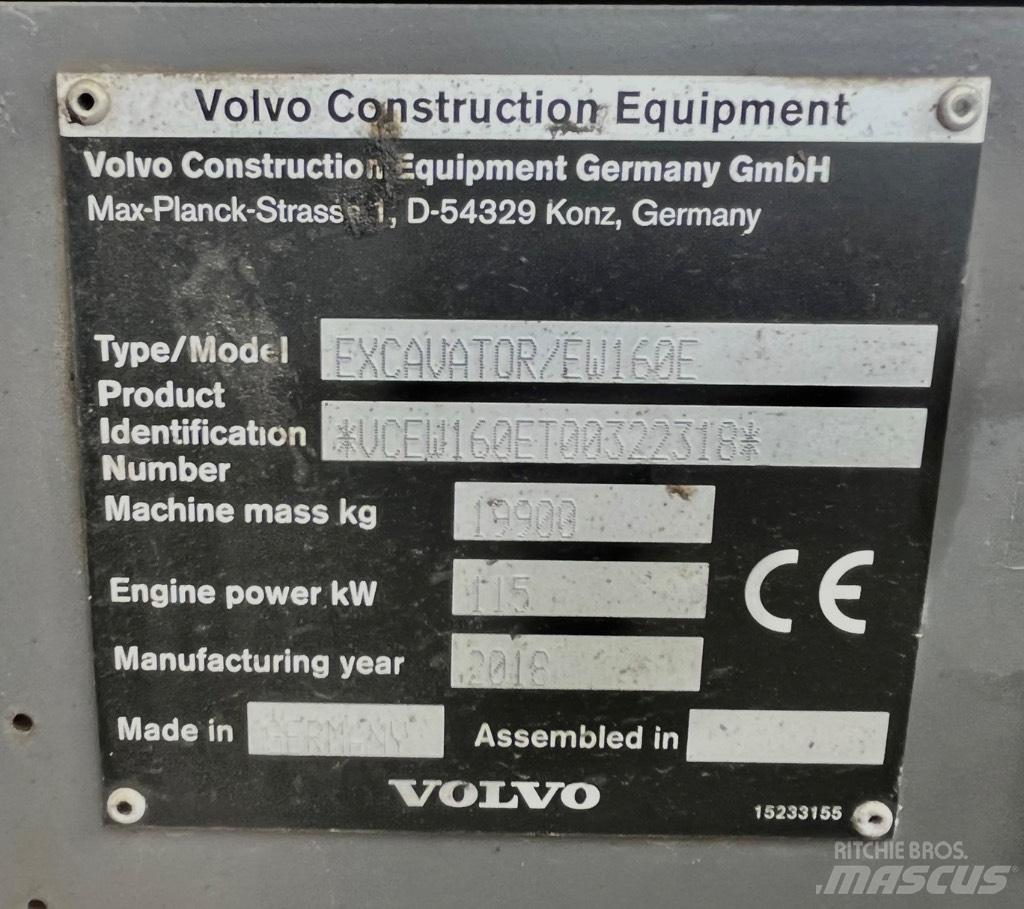 Volvo EW 160 E Wielgraafmachines