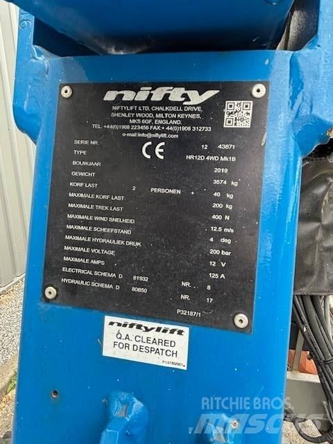 Niftylift HR12 D Knikarmhoogwerkers