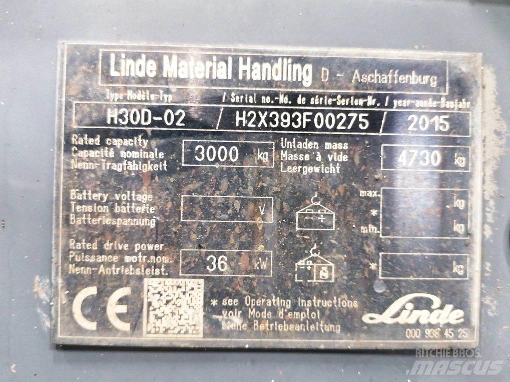 Linde H30D-02 Diesel heftrucks
