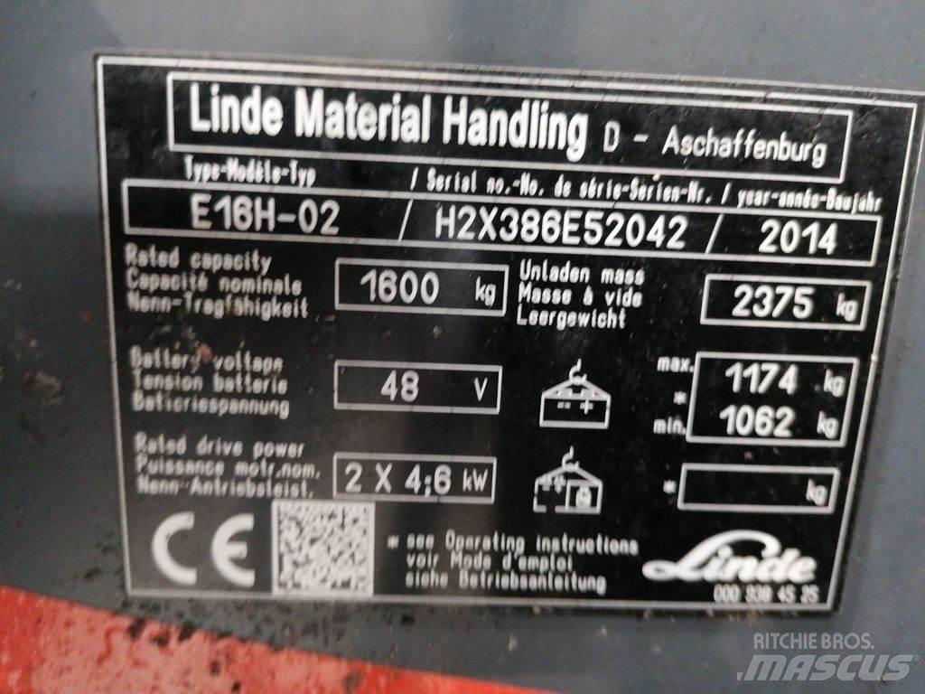 Linde E16H-02 Elektrische heftrucks