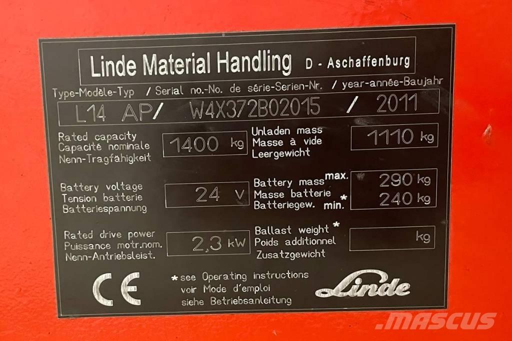 Linde L 14 Zelfrijdende stapelaars