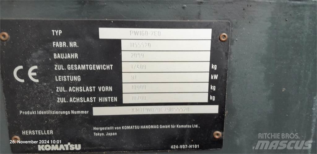 Komatsu PW160-7E0 Wielgraafmachines